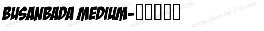 BusanBada Medium字体转换